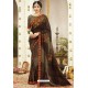 Coffee Latest Casual Wear Designer Sari