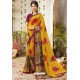 Yellow Latest Casual Wear Designer Sari