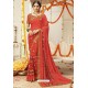 Red Latest Casual Wear Designer Sari