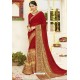 Maroon Latest Casual Wear Designer Sari