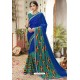 Royal Blue Latest Casual Wear Designer Sari