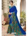 Royal Blue Latest Casual Wear Designer Sari