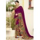 Deep Wine Latest Casual Wear Designer Sari