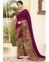 Deep Wine Latest Casual Wear Designer Sari