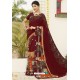 Maroon Latest Casual Wear Designer Sari