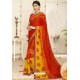 Red Latest Casual Wear Designer Sari