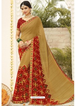 Marigold Latest Casual Wear Designer Sari