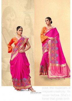 Rani Traditional Party Wear Designer Silk Sari