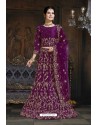Purple Heavy Embroidered Designer Wedding Lehenga Choli