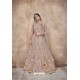 Dusty Pink Latest Heavy Embroidered Net Wedding Anarkali Suit