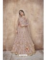 Dusty Pink Latest Heavy Embroidered Net Wedding Anarkali Suit