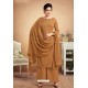 Rust Designer Party Wear Heavy Muslin Palazzo Salwar Suit