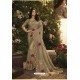 Taupe Party Wear Designer Embroidered Sari