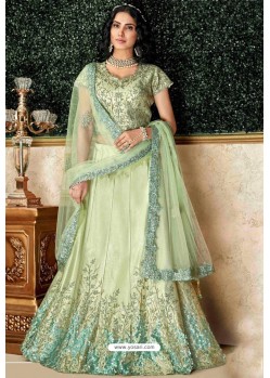 Green Heavy Embroidered Designer Wedding Lehenga Choli