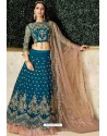 Blue Heavy Embroidered Designer Wedding Lehenga Choli