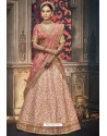 Baby Pink Heavy Embroidered Designer Wedding Lehenga Choli