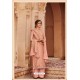 Baby Pink Designer Party Wear Banarsi Jacquard Palazzo Salwar Suit