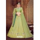 Green Heavy Embroidered Designer Party Wear Lehenga