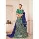 Aqua Green Heavy Embroidered Designer Party Wear Lehenga