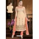 Light Beige Designer Party Wear Readymade Churidar Salwar Suit