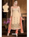 Light Beige Designer Party Wear Readymade Churidar Salwar Suit