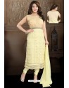 Khaki Designer Party Wear Readymade Churidar Salwar Suit