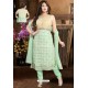 Sea Green Designer Party Wear Readymade Churidar Salwar Suit