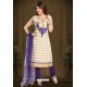 Off White Designer Readymade Churidar Salwar Suit