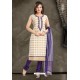 Off White Designer Readymade Churidar Salwar Suit