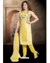 Green Designer Readymade Churidar Salwar Suit