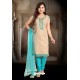 Light Beige Designer Readymade Churidar Salwar Suit