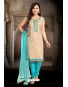 Light Beige Designer Readymade Churidar Salwar Suit