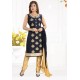 Navy Blue Designer Readymade Churidar Salwar Suit