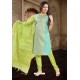 Sky Blue Designer Readymade Churidar Salwar Suit