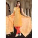 Orange Designer Readymade Churidar Salwar Suit
