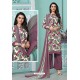 Deep Wine Designer French Crepe Straight Salwar Suit