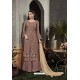 Light Brown Designer Heavy Faux Georgette Pakistani Suit