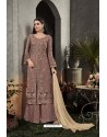 Light Brown Designer Heavy Faux Georgette Pakistani Suit