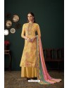Yellow Designer Casual Wear Pashmina Palazzo Salwar Suit