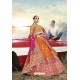 Orange Heavy Embroidered Designer Banarasi Silk Jacquard Party Wear Lehenga