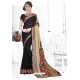 Black Casual Wear Designer American Chiffon Sari