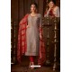 Light Brown Designer Pure Viscose Upada Straight Salwar Suit