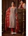 Light Brown Designer Pure Viscose Upada Straight Salwar Suit