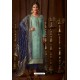 Sky Blue Designer Pure Viscose Upada Straight Salwar Suit