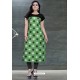 Green Designer Printed Casual Wear Heavy American Crepe Kurti