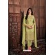 Green Embroidered Designer Party Wear Georgette Dyed Salwar Suit