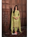 Green Embroidered Designer Party Wear Georgette Dyed Salwar Suit