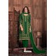 Dark Green Embroidered Designer Party Wear Georgette Dyed Salwar Suit