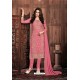 Light Pink Embroidered Designer Party Wear Georgette Dyed Salwar Suit