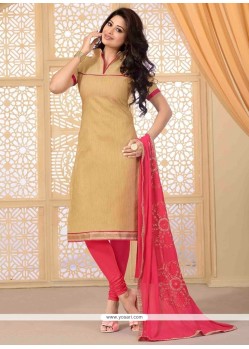 Gleaming Jute Silk Lace Work Churidar Salwar Suit